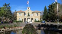 Stone architecture of Jacuzzi Family Vineyards